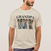 T-shirt Custom Photo Collage Grandpa – Personalized Gift (Devant)