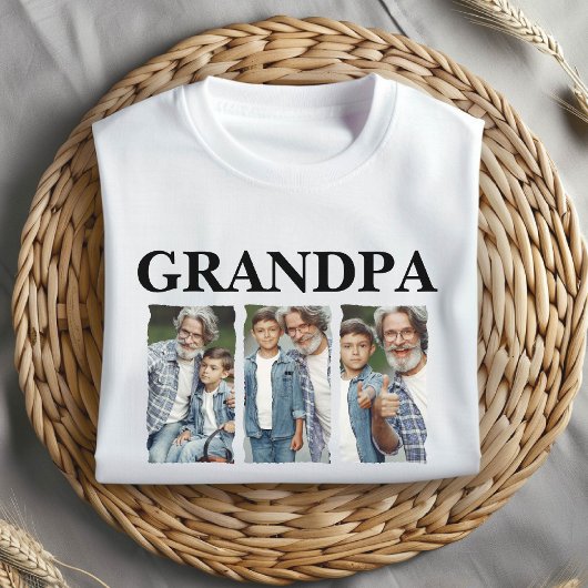 T-shirt Custom Photo Collage Grandpa – Personalized Gift