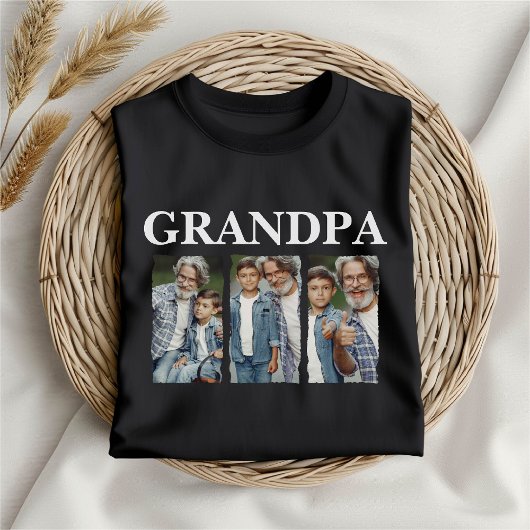 T-shirt Custom Photo Collage Grandpa – Personalized Gift