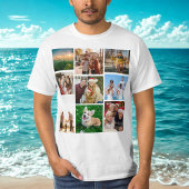 T-shirt Custom Photo Collage Shirt, Custom 9 Photos  