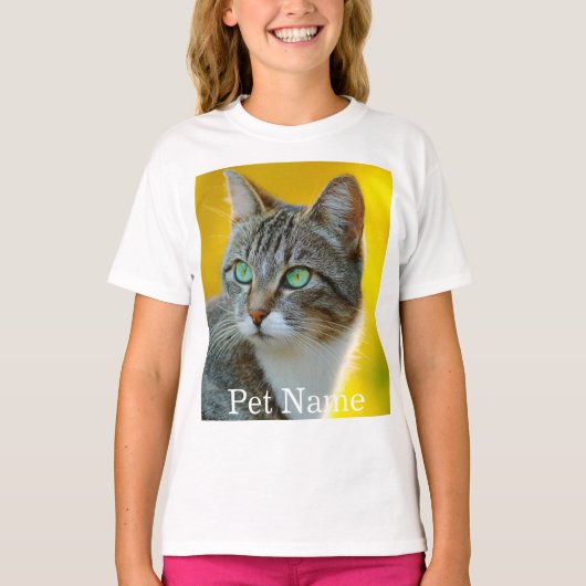 T-shirt Custom Photo Name Text Personalized  (Devant)