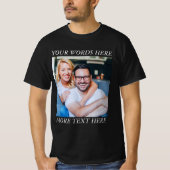 T-shirt Custom Photo & Personalized Text Graphic Tee (Devant)