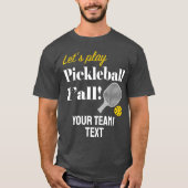 T-shirt Custom Pickleball Team Shirt Add Your Text Club (Devant)