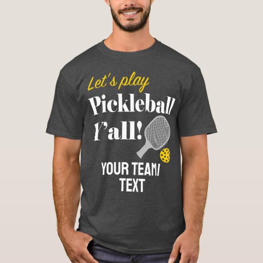 T-shirt Custom Pickleball Team Shirt Add Your Text Club (Devant)