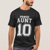 T-shirt Custom Proud Volleyball Aunt Number 10 Personalize (Devant)