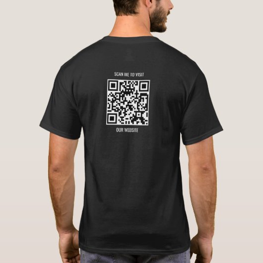 T-shirt Custom QR Code Business Logo Shirt – Front & Back  (Dos)