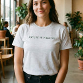 T-shirt Custom Quote Sage Green Semicolon Nature Healing