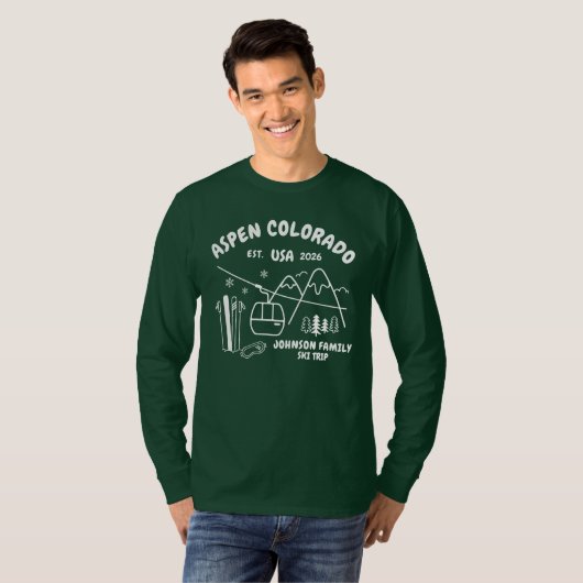 T-shirt Custom Ski Trip Family Friends Group Matching (Devant entier)