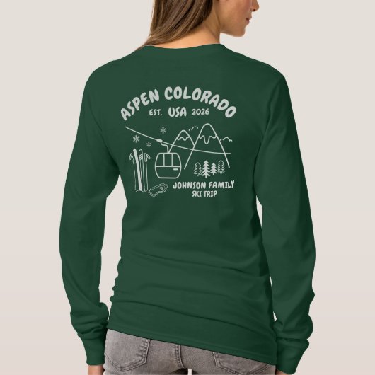 T-shirt Custom Ski Trip Family Friends Group Matching (Dos)