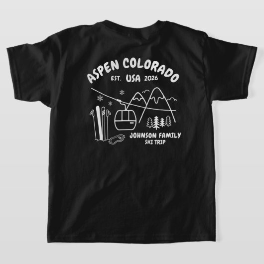 T-shirt Custom Ski Trip Family Friends Group Matching (Couchage Retour)