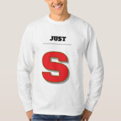 T-shirt Custom Streetwear Typography  “JUST [YourLetter]”  (Devant)