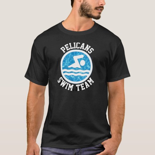 T-shirt Custom Swim Team & Swimmer Name Natation & Plongée (Devant)