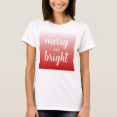 T-shirt Custom Template Womens Merry And Bright Christmas (Devant)