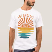 T-shirt Custom USA City State Geographic Retro Souvenir (Devant)