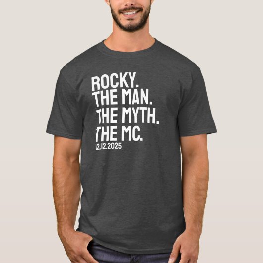 T-shirt Custom Wedding Name And Date Master Of Ceremonies (Devant)