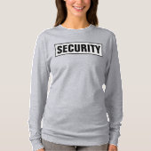 T-shirt Custom Womens Double Sided Long Sleeve Security (Devant)