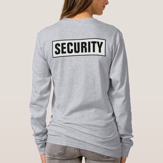 T-shirt Custom Womens Double Sided Long Sleeve Security (Dos)
