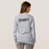 T-shirt Custom Womens Double Sided Long Sleeve Security (Dos entier)