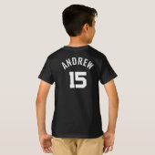 T-shirt Custom Youth Sports Team with Player Number (Dos entier)