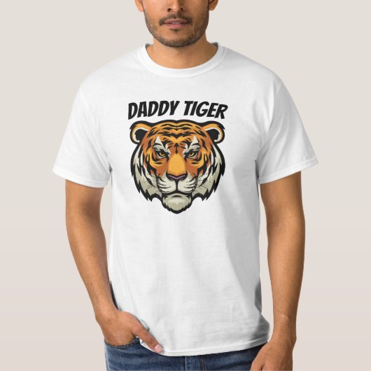 T-shirt Customisé Daddy Tiger (Devant)