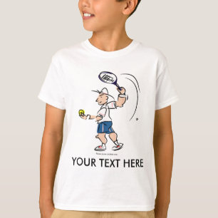 T-shirt customisé de tennis d'enfants avec la