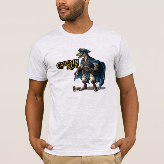 T-Shirt customisé Dinosaur Caractère Pirate (Devant)