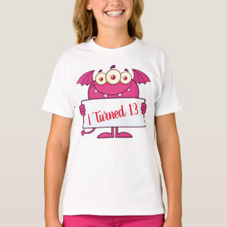 T-shirt Customisé mignon anniversaire "J'ai eu 13 ans" T-s