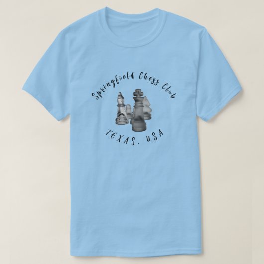 T-shirt customisé pour un club d'échecs (Design devant)