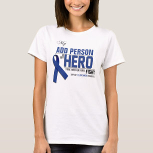 T-shirt Customisez MON HÉROS : Cancer du colon