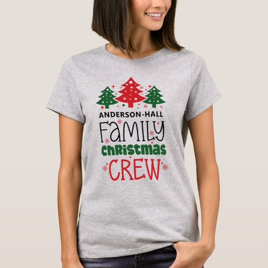 T-shirt Customizable Family Christmas Crew (Devant)