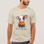 T-shirt Customizable Funny Baby Cow (Devant)