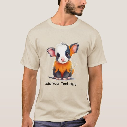 T-shirt Customizable Funny Baby Cow (Devant)