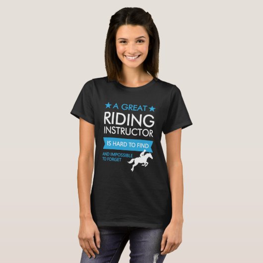 T-shirt Customizable Horseback Riding Instructor (Devant entier)