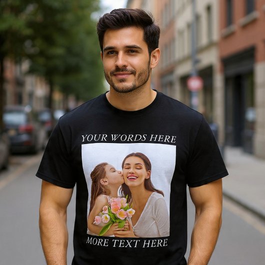 T-shirt Customizable Photo & Text Tee — Your Design Here