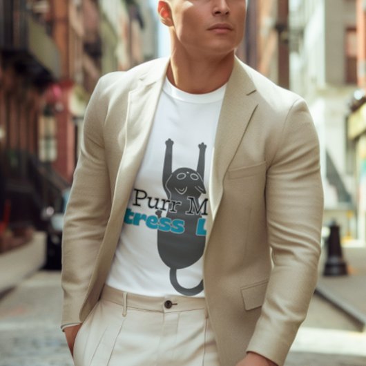 T-shirt Customizable Purr More Stress Less