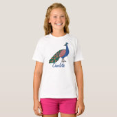 T-shirt customizable Vivid Humble Peacock (Devant entier)