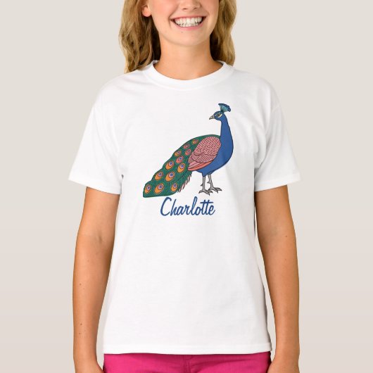 T-shirt customizable Vivid Humble Peacock (Devant)