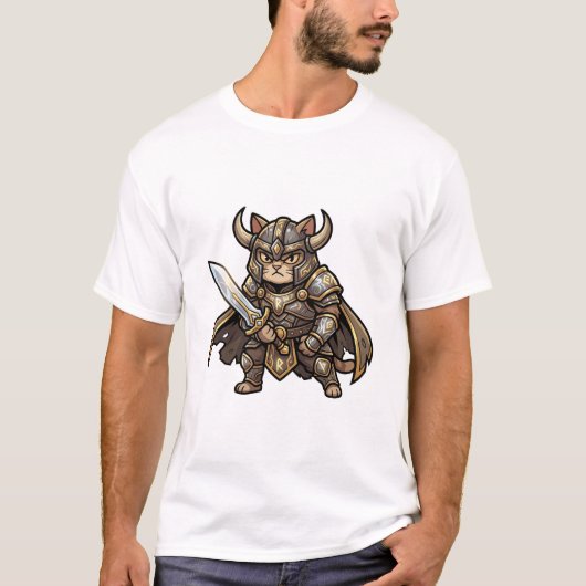 T-shirt Customizable Warrior Cat Tee – Unique Bold Graphic (Devant)
