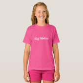 T-shirt Customize with name, texte minimal Big Sister (Devant entier)