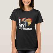 T-shirt customized I Love My Husband Heart Photo custom  (Devant)