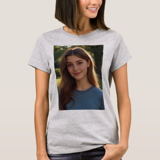 T-shirt Customized with two photos (Devant)