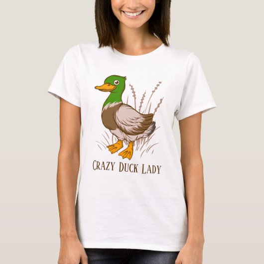 T-shirt cut crack duck lady adtext (Devant)