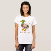 T-shirt cut crack duck lady adtext (Devant entier)