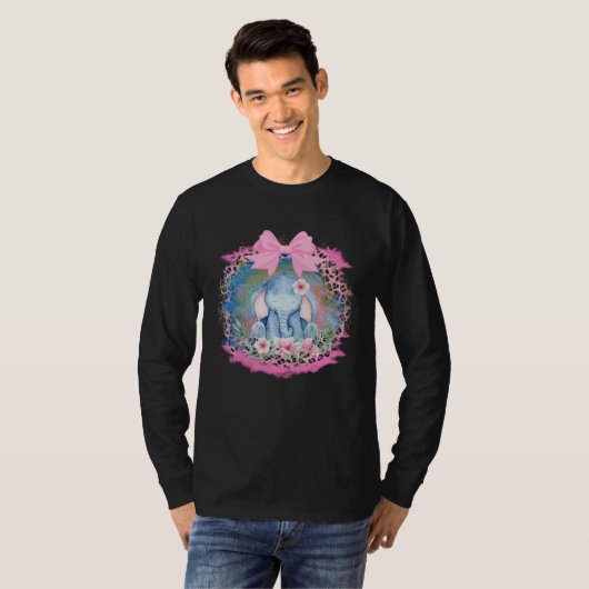 T-shirt Cut Elephant Flower Boho Elephant (Devant entier)