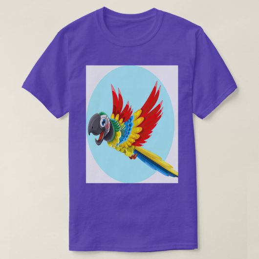 T-shirt Cut Parrot est un très beau oiseau avec des couleu (Design devant)