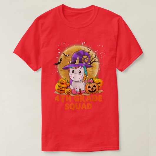 T-shirt Cute 4e grade Squad Unicorn Costume d'Halloween Ki (Design devant)