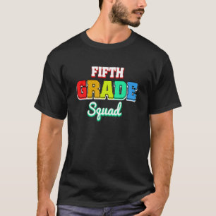 T-shirt Cute 5E Classe Squad Retour À L'École Costume Pour