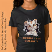 T-Shirt Cute Adorable Tiger Cub Peeeeeout Du Trou Orang