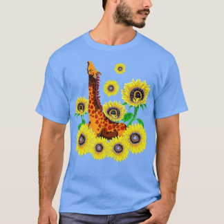 T-shirt Cute Africa Animal Lover Yellow Flower Sunflower G