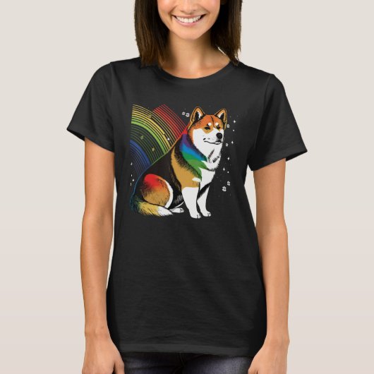 T-shirt Cute Akita Inu Dog on Akita Inu (Devant)